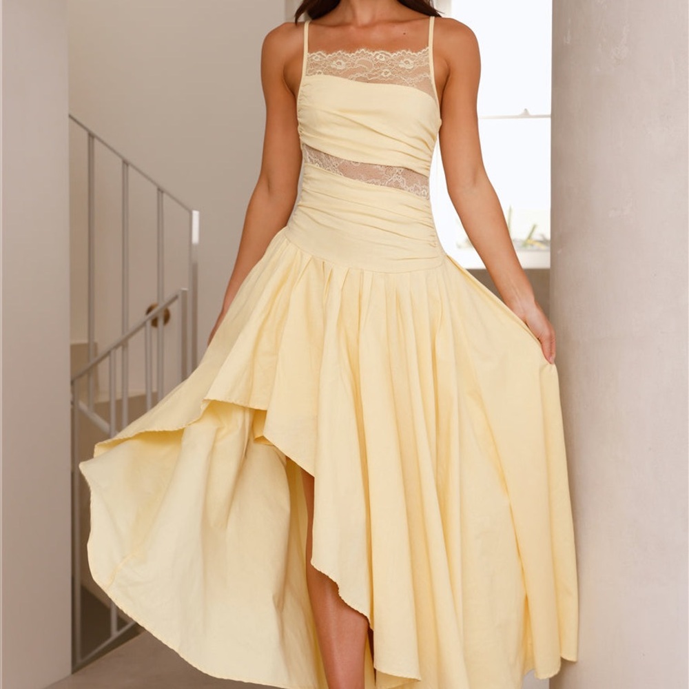 Hello Molly Enchanted Flora Maxi Dress Yellow‎